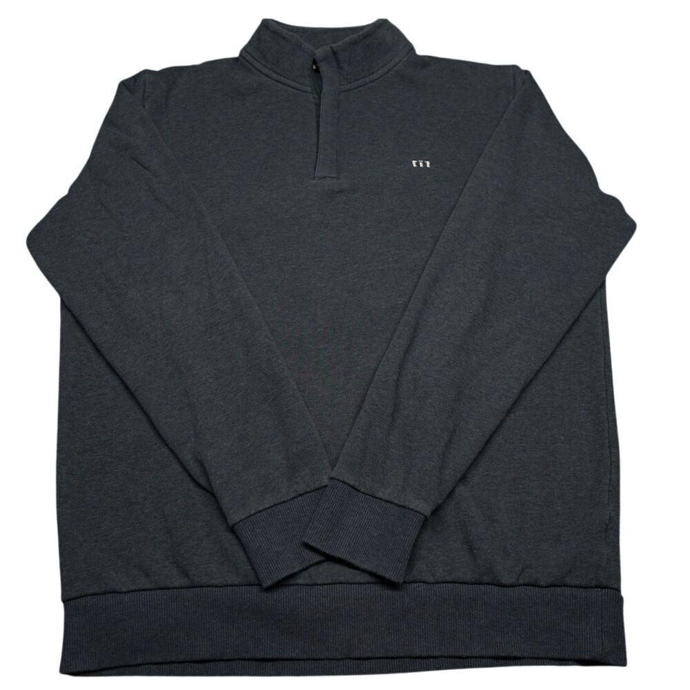 Travis Mathew Quarter Zip Pullover Blue Golf Sweater Mens Medium Casual Top